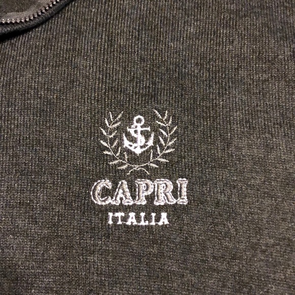Emporio Sartoriale gray Capri zip sweater XL NWT - Picture 6 of 13